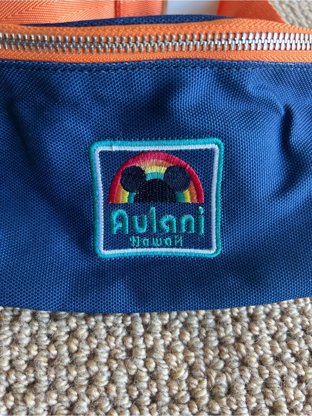 Aulani Disney Hawaii Navy & Orange Fanny Pack Waist Expands OS